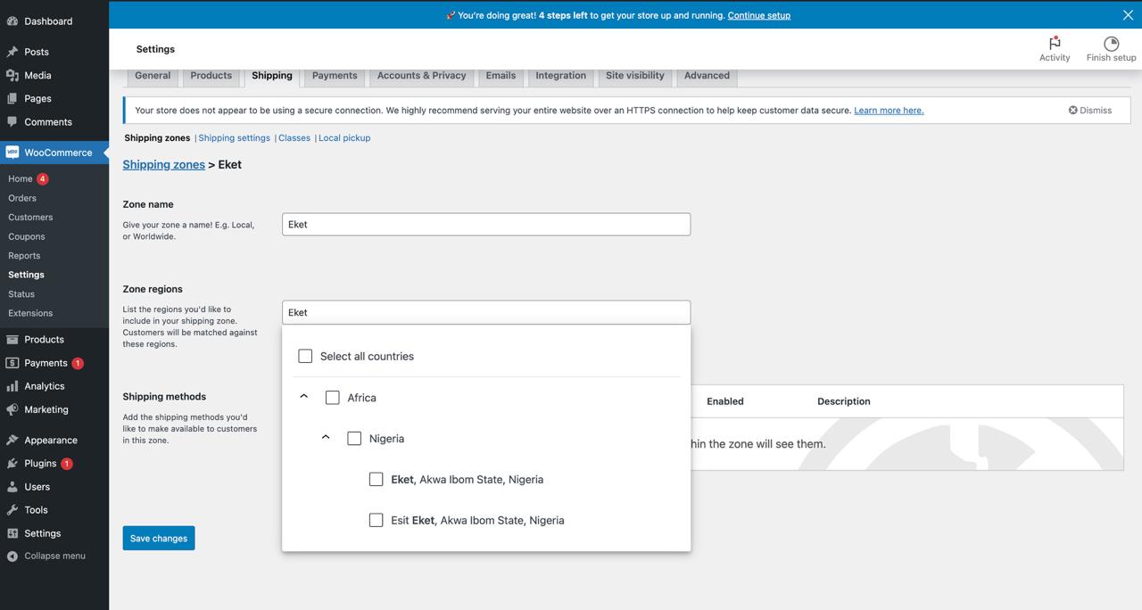 Nigeria Cities for WooCommerce