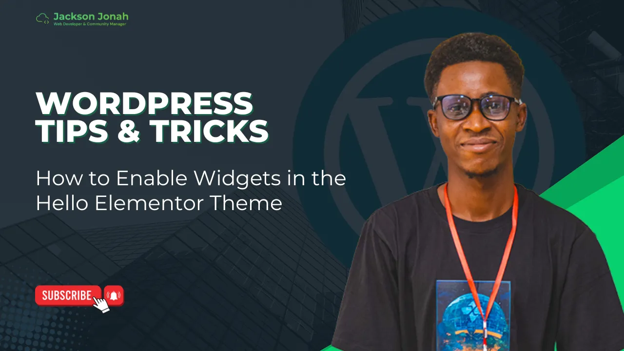 How to Enable Widgets in the Hello Elementor Theme